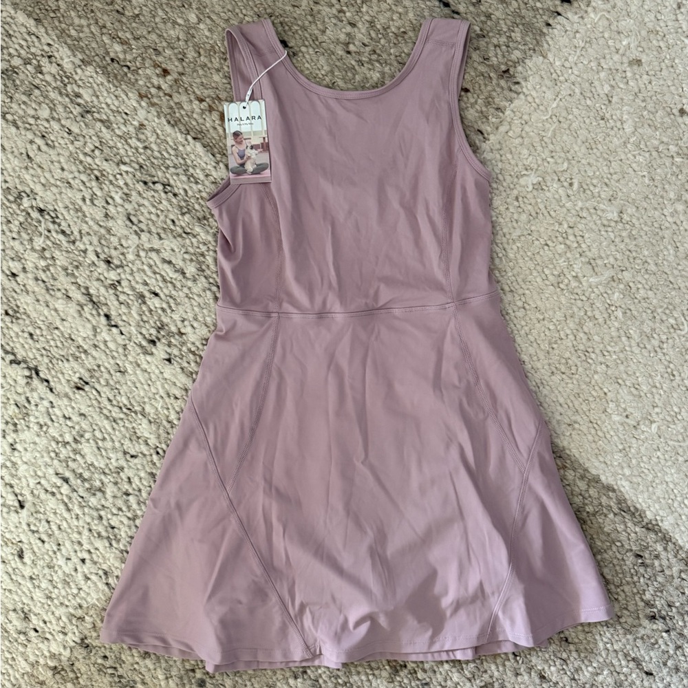 Halara Mauve Sleeveless Sports Dress with Shorts